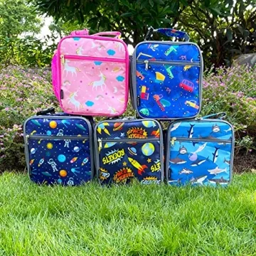 FlowFly Kids Insulated Lunch Bag for School & Outdoor Meals