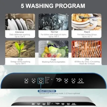 AooDen Portable Dishwasher for Apartments & RVs