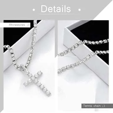Elegant Gangel Silver Cross Necklace for Women - Stylish Jewelry