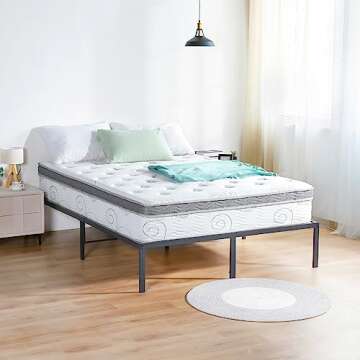 Olee Sleep Queen Mattress, 12 Inch Hybrid Mattress, Gel Infused Memory Foam, Pocket Spring for Support and Pressure Relief, CertiPUR-US Certified, Bed-in-a-Box, Firm, Queen Size