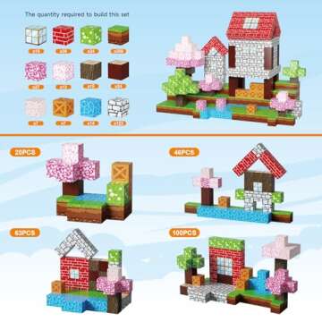 Magnetic Blocks Set - 100 PCS Building Toys for Kids