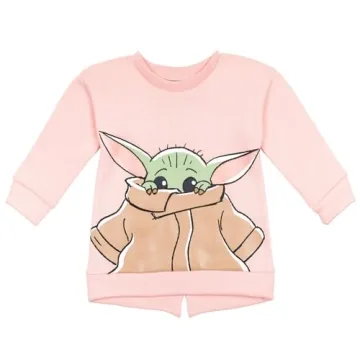 Stylish Baby Yoda Toddler Girls Sweatshirt & Pants Set