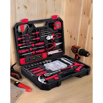 KingTool Home Repair Tool Kit - 226 Piece General Home/Auto Repair Tool Set, General Mechanic Tool Set, General Household Tool Kit, Perfect for Homeowner, Diyer, Handyman