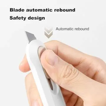 Box Cutter, Box Opener, 4PCS Small Utility Knife, Easy Slide Retractable Blade, Package Opener for Home, Office, Travel, and DIY Workpro Utility Knife