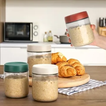 EONJOE Glass Jars 16oz Leakproof Containers for Meal Prep