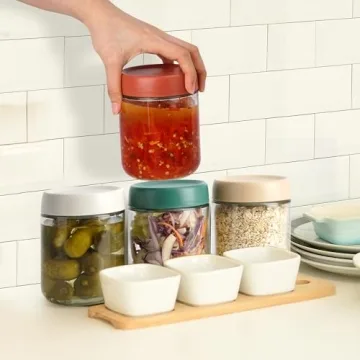 EONJOE Glass Jars 16oz Leakproof Containers for Meal Prep