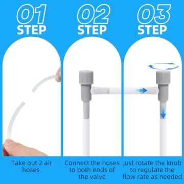 AQUANEAT Aquarium Control Valve 20PCS,Fish Tank 2 way Valves for 3/16" Airline Tubing, Plastic Air Regulator, for Aquarium Air Pump Accessories