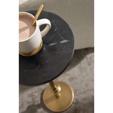 Kate and Laurel Engles Traditional Adjustable-Height Pedestal Drink Table