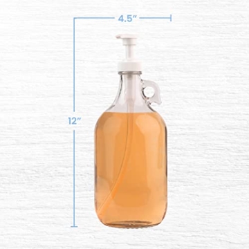 Kitchentoolz Half Gallon Glass Pump Dispenser - 64 oz