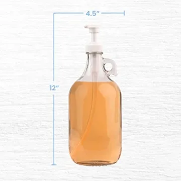 Kitchentoolz Half Gallon Glass Pump Dispenser - 64 oz