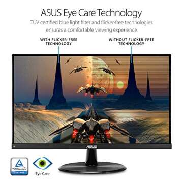 ASUS VP249QGR 23.8” Gaming Monitor 144Hz Full HD (1920 x 1080) IPS 1ms FreeSync ELMB Eye Care DisplayPort HDMI VGA, BLACK
