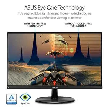 ASUS VP249QGR 23.8” Gaming Monitor 144Hz Full HD (1920 x 1080) IPS 1ms FreeSync ELMB Eye Care DisplayPort HDMI VGA, BLACK