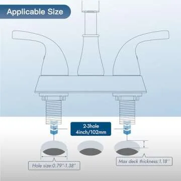 Cinwiny Bathroom Sink Faucet 4 Inch - Dual Handle, Swivel Spout, Matte Black