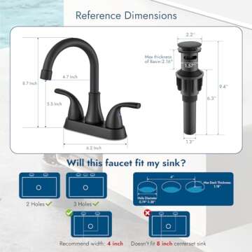 Stylish Cinwiny 4 Inch Bathroom Sink Faucet for Modern Homes