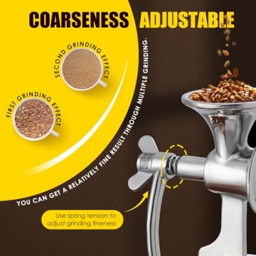 CGOLDENWALL Hand-operated Stainless Steel Grinder for Coffee
