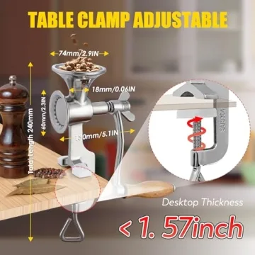 CGOLDENWALL Hand-operated Stainless Steel Grinder for Coffee