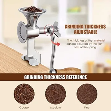 CGOLDENWALL Hand-operated Stainless Steel Grinder for Coffee