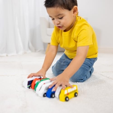 Melissa & Doug Wooden Town Vehicles Set for Toddlers