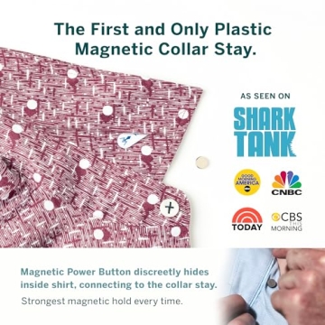 Würkin Stiffs Stiff-N-Stay Magnetic Collar Stays for Men – 2.0” and 2.5" Plastic Power Stays, 2 Pair Set with Case - Adjustable & Durable Shirt Collar Straighteners - As Seen on Shark Tank