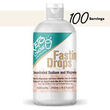 Keto Chow Fasting Drops | Sodium and Ionic Magnesium Supplement for Electrolytes