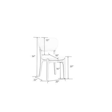 Mark&Day Dining Chairs Set of 2, Nashea Modern Wheat/Cream Polyester Upholstered Chair for Dining Ro...