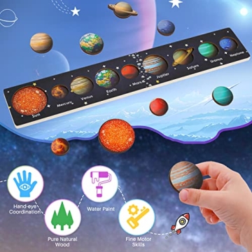 Zeoddler Solar System Puzzle - Fun Learning Toy for Kids