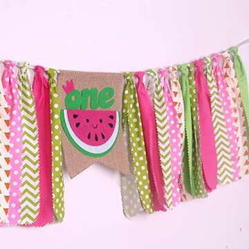 ONINIT HighChair Banner for Baby 1st Birthday Party Best First Birthday Decorations for Photo Booth ...