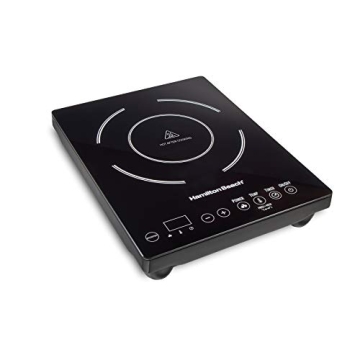 Hamilton Beach Portable Single Induction Cooktop Countertop Burner Hot Plate with Fast Heating Mode,...