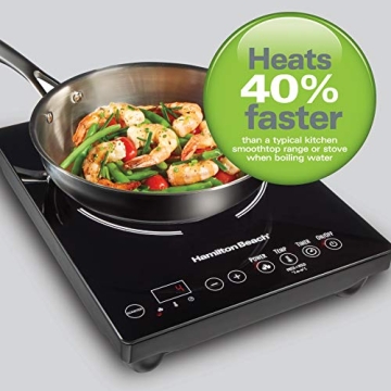Hamilton Beach Induction Cooktop Fast Heating 1800W