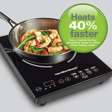 Hamilton Beach Induction Cooktop Fast Heating 1800W