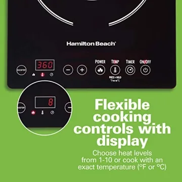 Hamilton Beach Induction Cooktop Fast Heating 1800W