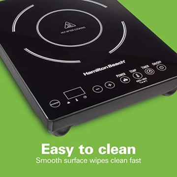 Hamilton Beach Induction Cooktop Fast Heating 1800W