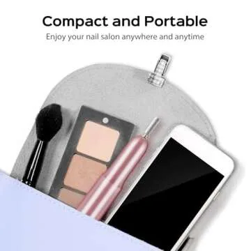 Electric Nail Drill File Professional: for Acrylic Gel Dip Powder Nails Portable Nail Drill Machine Kit Manicure Pedicure Tools Polishing Set with Nail Drill Bits Sanding Bands