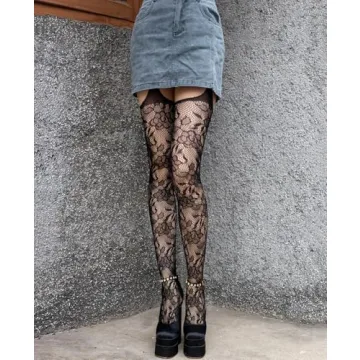 CURRMIEGO Comfort Plus Size Fishnet Tights for Women