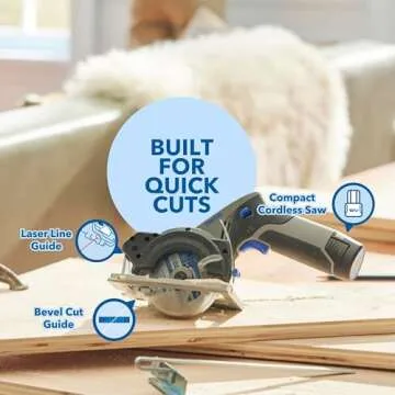 Dremel Blueprint 12V Compact Circular Saw with Integrated Laser Guide, Battery & Charger