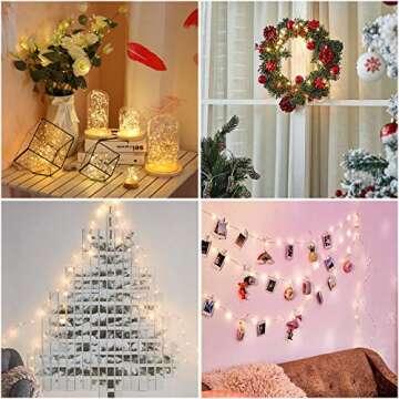 ANJAYLIA LED Fairy String Lights, 80 LED Twinkle Lights Battery Operated for Garden Home Party Wedding Festival Decorations Crafting Lights, Warm White