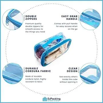 Clear Travel Packing Cube for Makeup & Toiletries