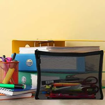 15 Versatile Mesh Zipper Bags for Makeup and Travel