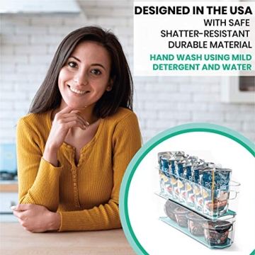 Stackable Clear Fridge Organizer Bins for Kitchen Storage