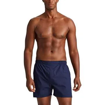 POLO Ralph Lauren Men's Classic Fit Cotton Woven Boxers 3-Pack, White/Cruise Navy, Light Blue/Cruise Navy, Cruise Navy/Sporting Royal-3 Pack, Large