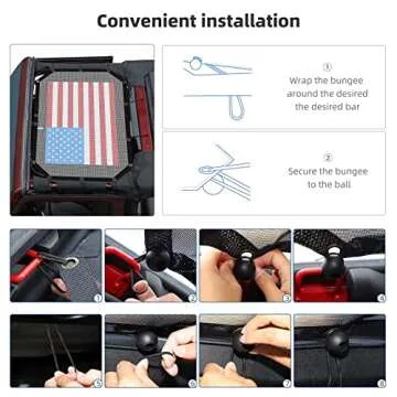 RT-TCZ for Wrangler JK Front Sunshade Mesh Sunroof Top Cover for Jeep Wrangler JK JKU 2007-2017 Black Red US Flag Accessories