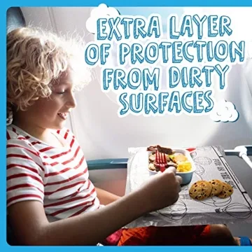 IMPRESA Disposable Airplane Tray Covers for Kids 24 Pack