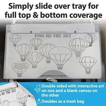 IMPRESA Disposable Airplane Tray Covers for Kids 24 Pack