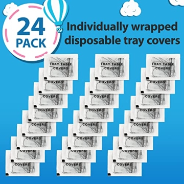 IMPRESA Disposable Airplane Tray Covers for Kids 24 Pack