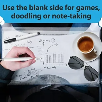 IMPRESA Disposable Airplane Tray Covers for Kids 24 Pack