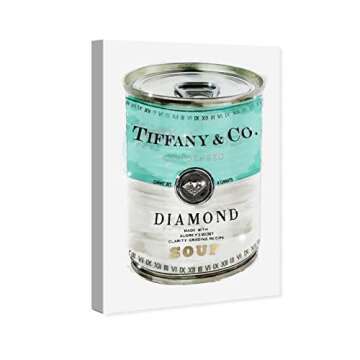 The Oliver Gal Artist Co. Fashion and Glam Wall Art Canvas Prints 'Priceless Can' Home Décor, 16 in...