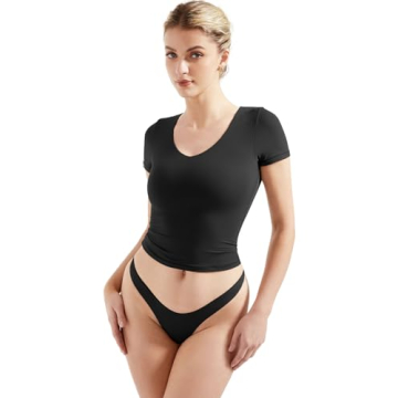 Double Lined Fitted Women's V Neck Tee Shirt - SUUKSESS