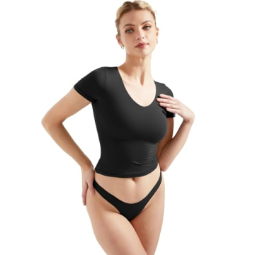 Double Lined Fitted Women's V Neck Tee Shirt - SUUKSESS