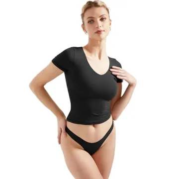 Double Lined Fitted Women's V Neck Tee Shirt - SUUKSESS