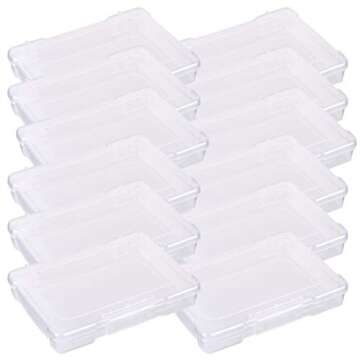 ArtBin 6946ZZ Photo & Craft Organizer 4" x 6" Box Set, [12] Plastic Storage Cases, Clear